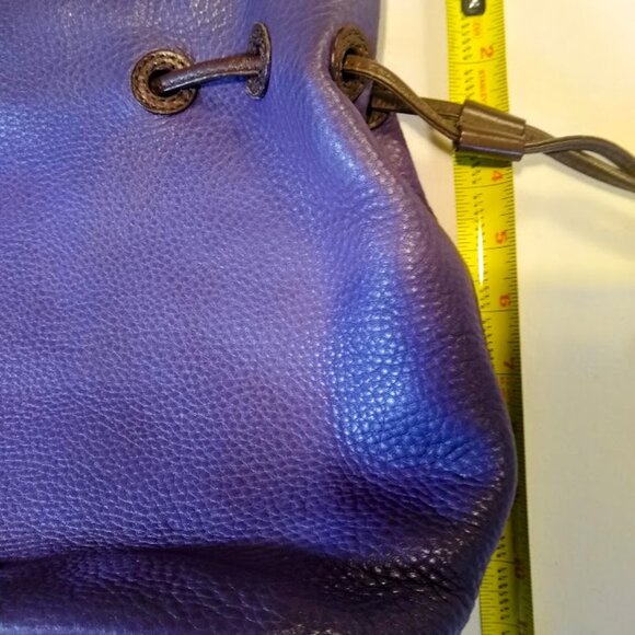 Cole Haan  purple-eggplant with chocolate trimmings  leather bag - Picture 13 of 16